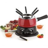 Aparelho De Fondue Esmaltado Cervinia 12 Peças Vermelha 1,4l