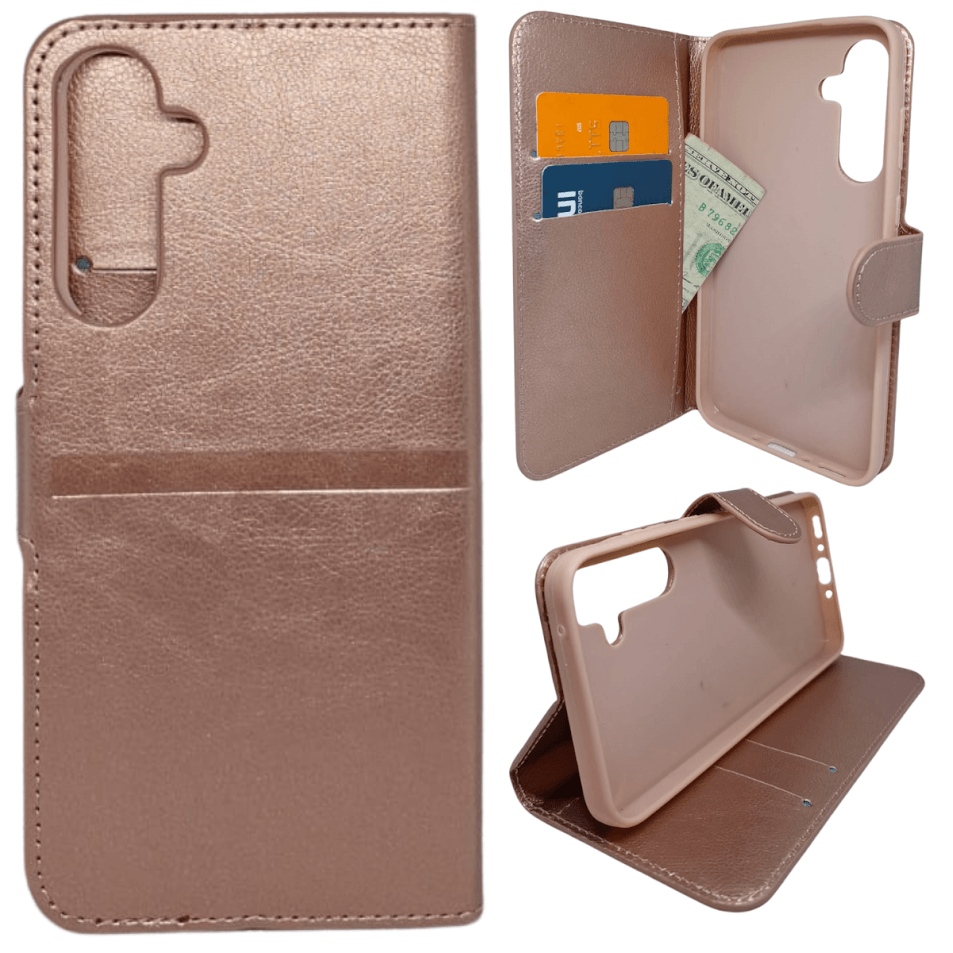 Capa Carteira Para Samsung A35 5g (tela De 6.6) Rose