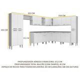 Cozinha Completa Xangai Pop Fg3152 Armário E Balcão