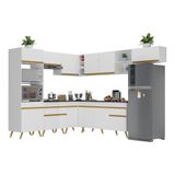 Cozinha Completa De Canto Mp2048 Com Armário E Balcão