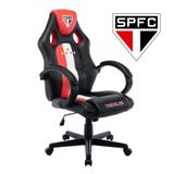 Cadeira Gamer São Paulo SPFC 3316 Espresso Móveis Preto/Vermelho