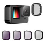 Kit Filtros Cpl E Nd 8/16/32 Para Gopro 9, 10, 11 E 12 - Telesin