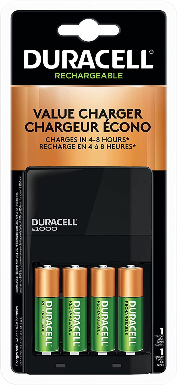 Carregador Duracell Ion Speed 1000 C/ 4 Pilhas Aa - Carrega Pilhas Aa E Aaa