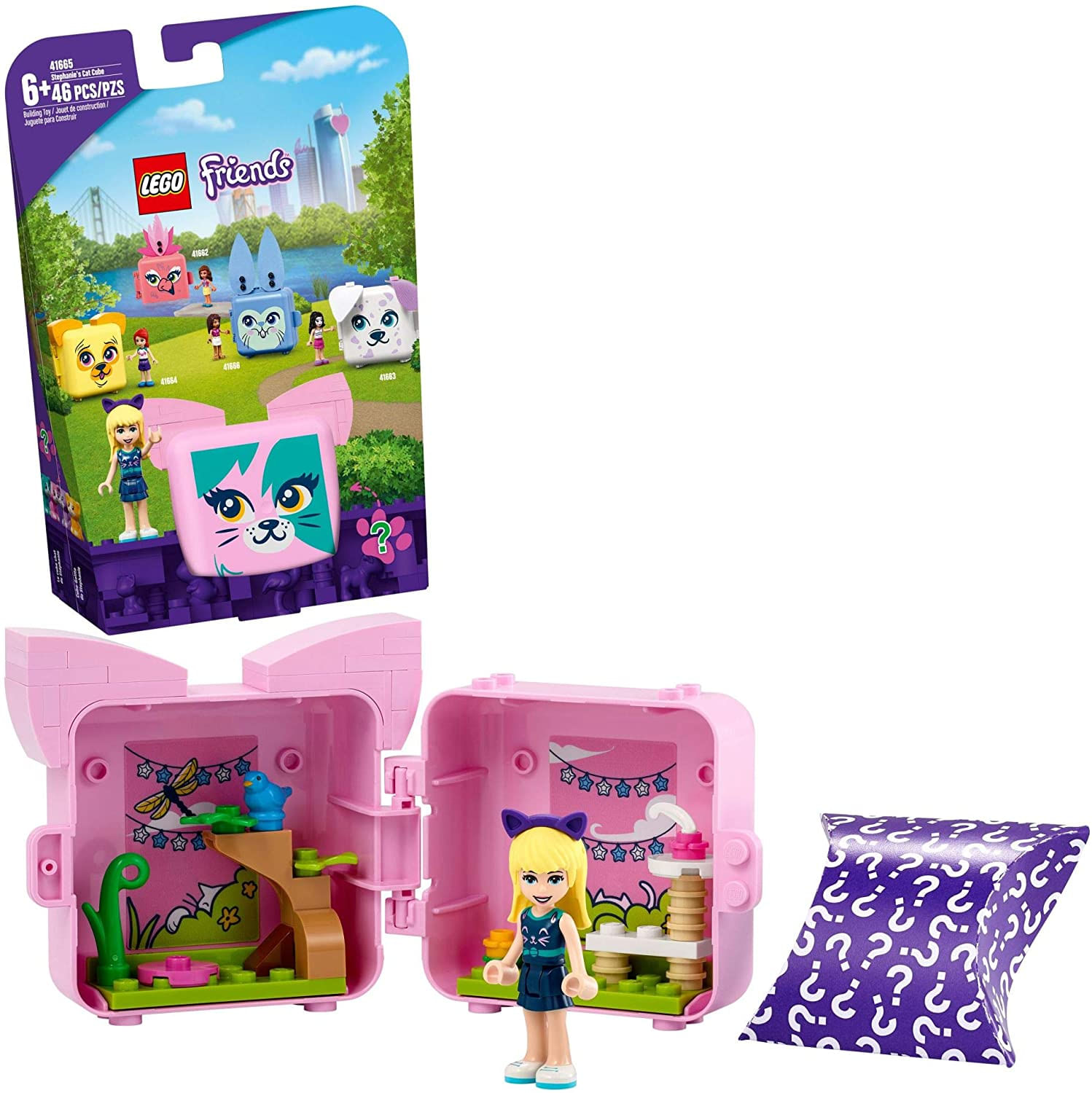 Lego Friends Stephanie&#39;s Cat Cube 41665 Kit De Construção Gatinho Brinquedo Para Crianças Com Um Brinquedo Stephanie Mini-doll Cat Toy Faz