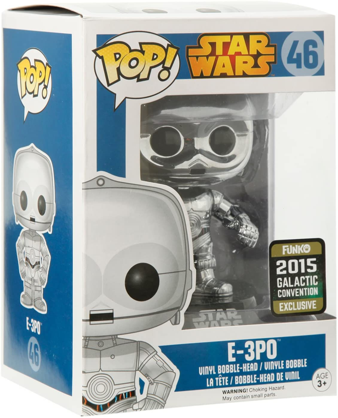 Funko Pop! Star Wars E-3p0 Cromado (2015) - Convenção Galáctica Exclusiva