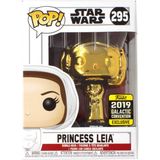 Pop! Funko Star Wars Celebration (gold Chrome) Princesa Leia 295 - 2019 Star Wars Galactic Convention Exclusive