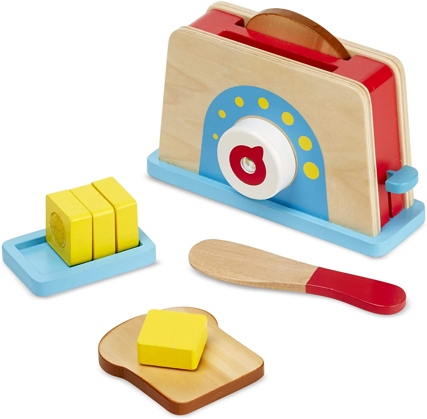 Brinquedo Melissa &amp; Doug Torradeira Pão E Manteiga (9 Pcs) - Madeira E Acessórios Cozinha