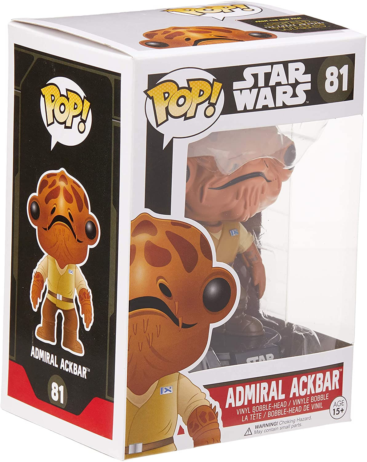 Funko Pop Star Wars Episódio 7 - Admiral Ackbar Action Figure