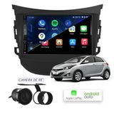 Kit Multimídia Hb20 2012 Até 2019 7 Pol Carplay Androidauto Usb Radio Bt