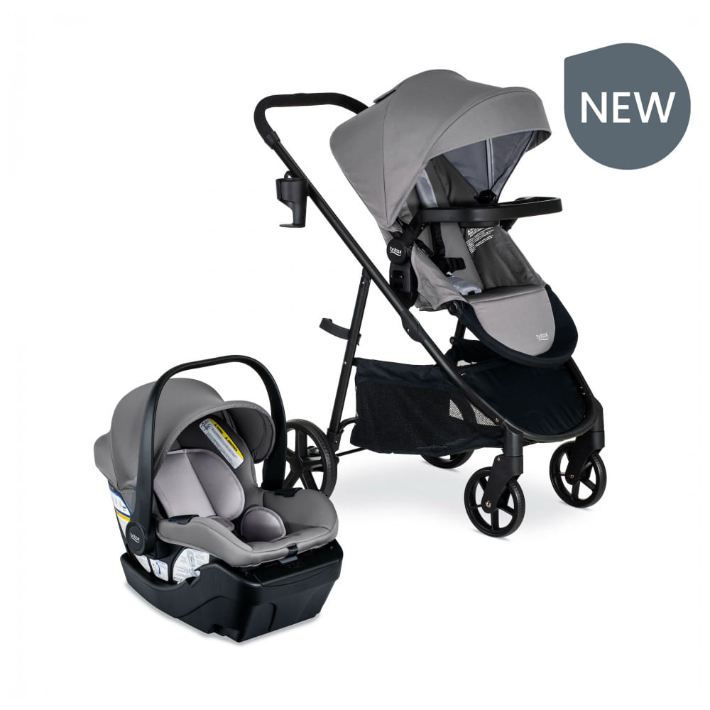 Carrinho De Bebê Travel System Com Bebê Conforto, Britax Willow, Grafite Glacial