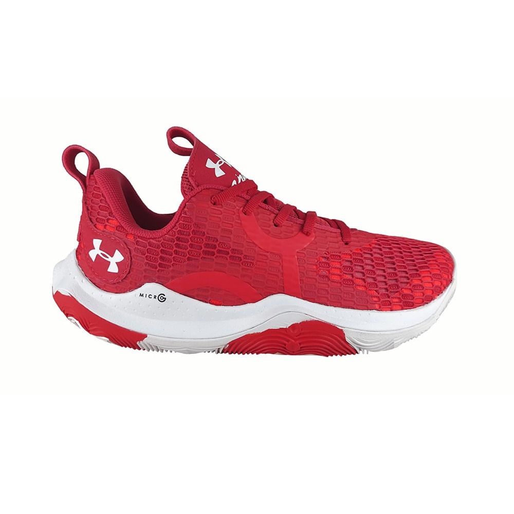 Tenis Under Armour Basket Spawn 3 Masculino Vermelho/branco