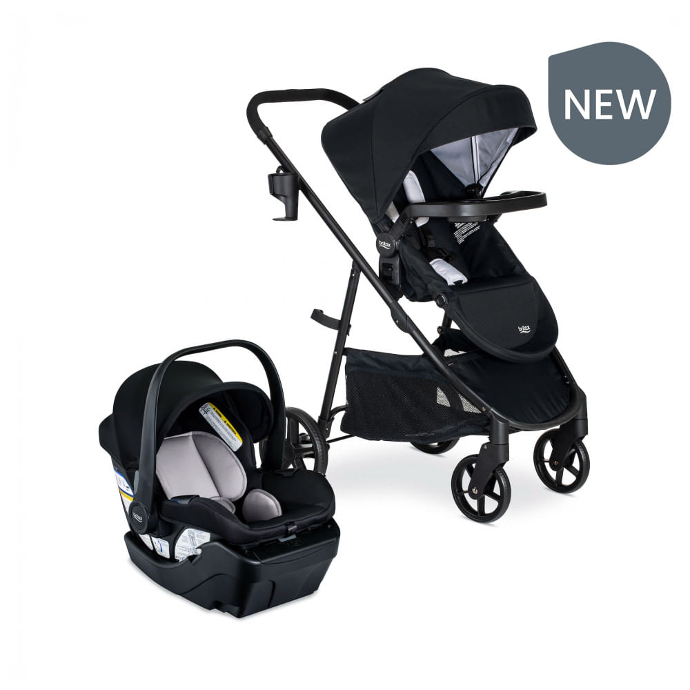 Carrinho De Bebê Travel System Com Bebê Conforto, Britax Willow, Preto Onix