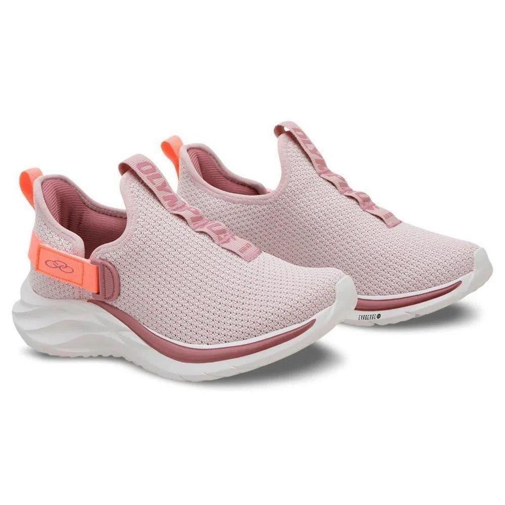 Tênis Infantil Olympikus Maneiro Kids Menina Conforto 942 Rose/coral 35