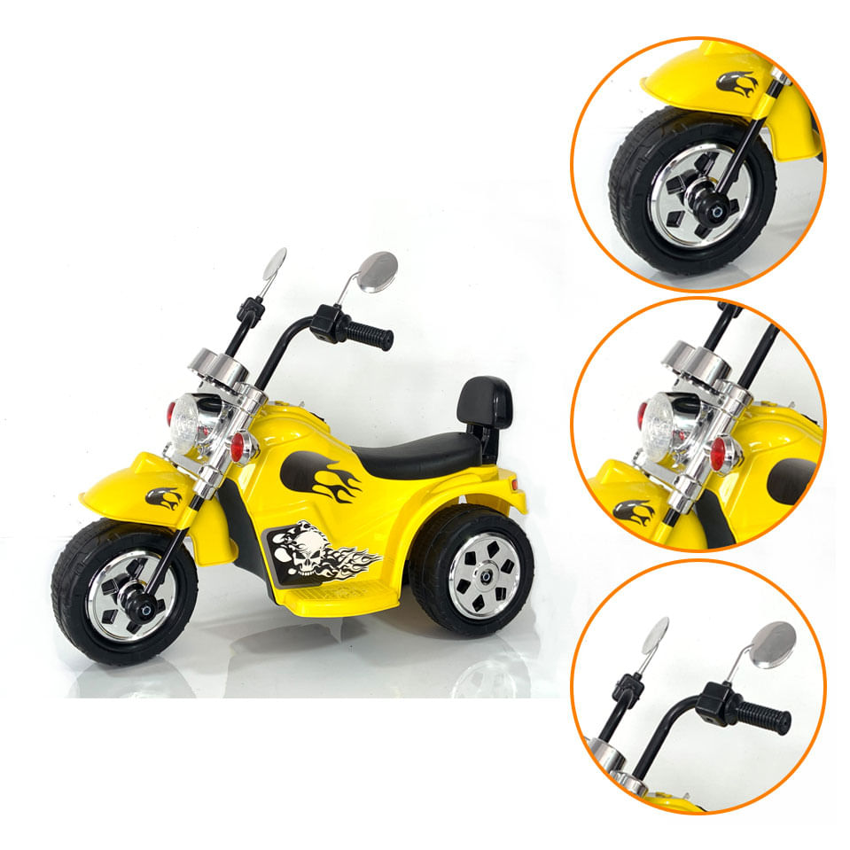 Mini Moto Elétrica 6v Infantil Com Música E Farol Zippy