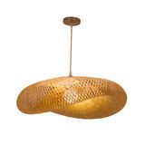 Lustre Pendente Bamboo Weaving Artesanal