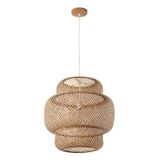 Luminária Pendente Design Rustico Bambu