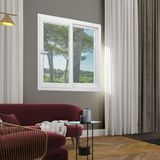 Janela De Pvc 100x200cm 2 Folhas Com Vidro Liso E Cremona Itec Brimak Branco