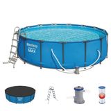 Piscina Estrutural 16.015 Litros Filtro + Capa + Escada Bestway 220V