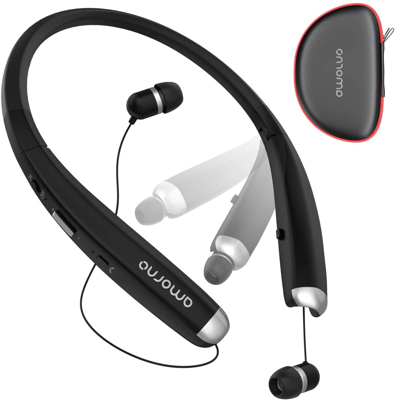 Fones De Ouvido Bluetooth Dobráveis Fone De Ouvido Esportivo Neckband Sem Fio Amorno Com Fones De Ouvido Retráteis Fones De Ouvido Estéreo