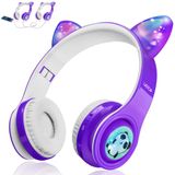 Fones De Ouvido Bluetooth Sem Fio Kids Luzes Piscando Led Função De Compartilhamento De Música Bateria De Longa Duração E 85db Volume Lim