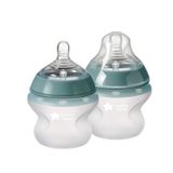 Tommee Tippee Mais Perto Da Natureza Soft Feel Silicone Baby Mamadeira | Mamilo Semelhante Ao Peito, Resistente A Manchas E Odor, Claro,