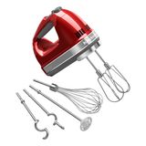 Misturador De Mão Digital KHM926 Kitchenaid, De 9 Velocidades Com Turbo Beater II, Vermelha
