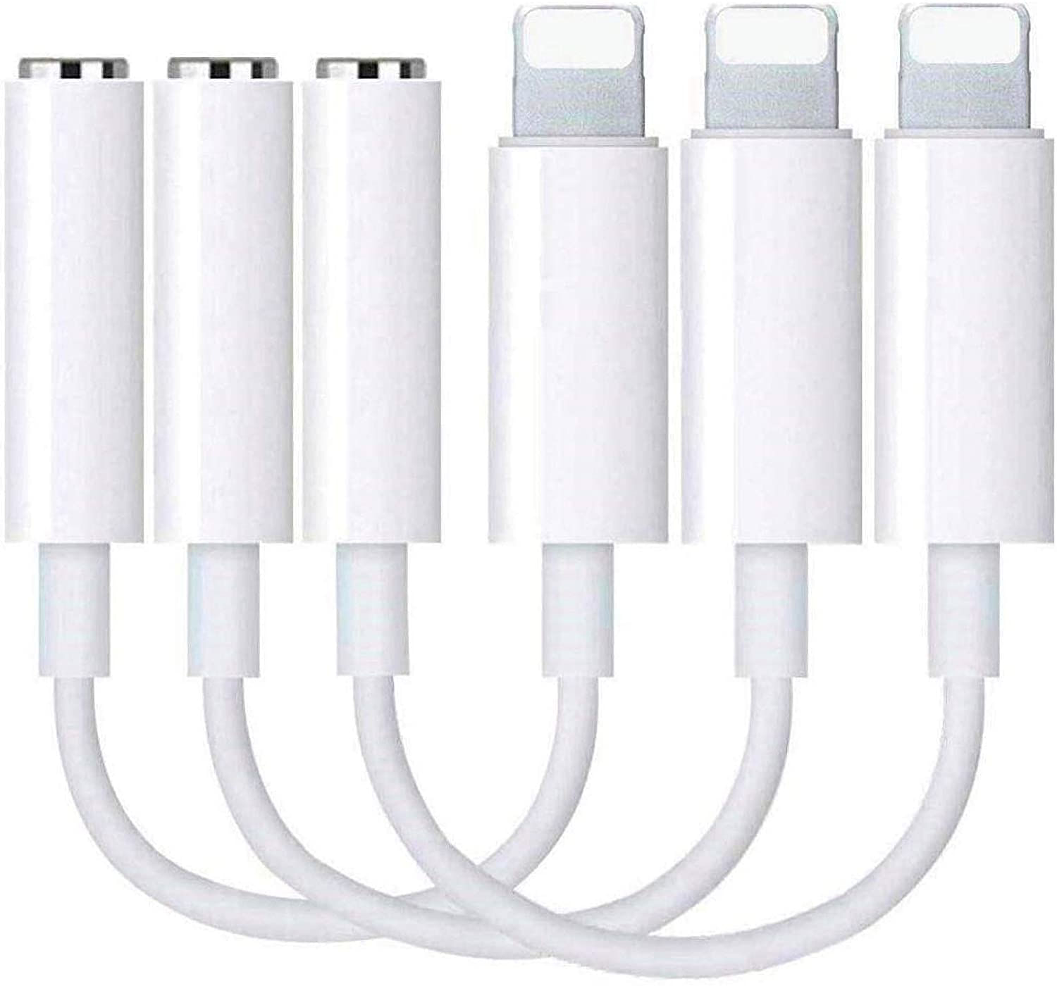 3 Pacote Lightning Para Adaptador De Tomada De Fone De Ouvido De 35 Mm Apple Mfi Certificado Veetone Iphone Áudio Dongle Fones De Ouvido C