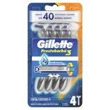 Aparelho de Barbear Gillette Prestobarba3 c/4 Unidades