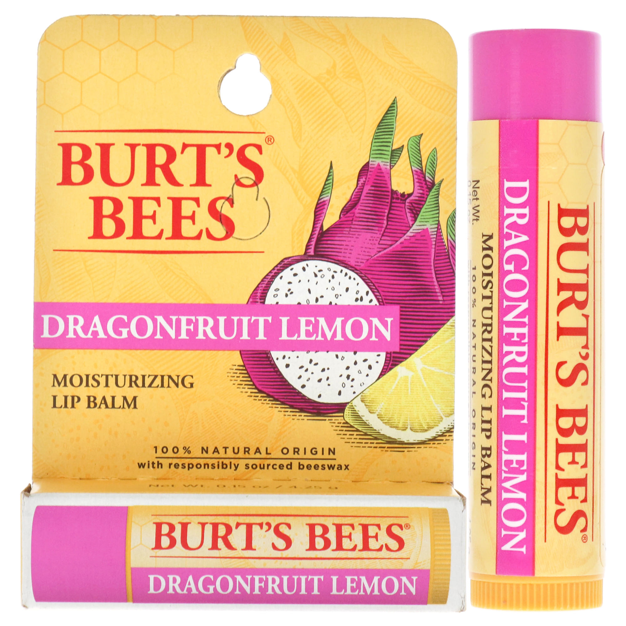 Bálsamo Labial Burts Bees Dragonfruit Lemon Hidratante Unissex