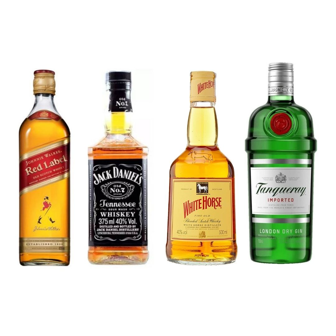 Kit Jack Daniel&#39;s + Red Label + White Horse + Tanqueray