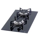 Cooktop 2 Bocas Fischer Preto a Gás Domino 7726-11474 Bivolt