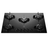 Cooktop a GÃ¡s Electrolux Mesa de Vidro com 05 Bocas, Acendimento Super AutomÃ¡tico, Preto - KE5GP
