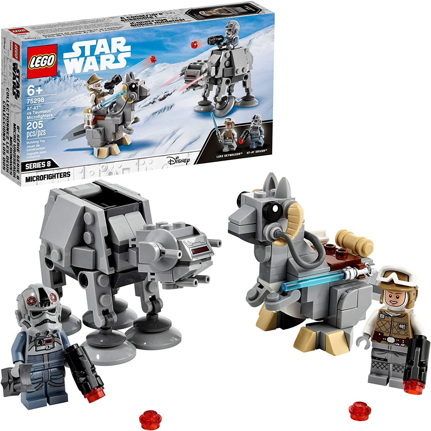 Lego Star Wars At-at Vs. Tauntaun Microfighters 75298 Building Kit Awesome Buildable Toy Playset For Kids Featuring Luke Skywalker And At-a