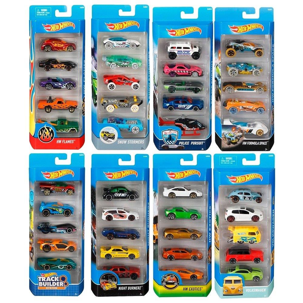 Carrinho Hot Wheels Básico 1806 Sortidos - Embalagem Com 5 Peças