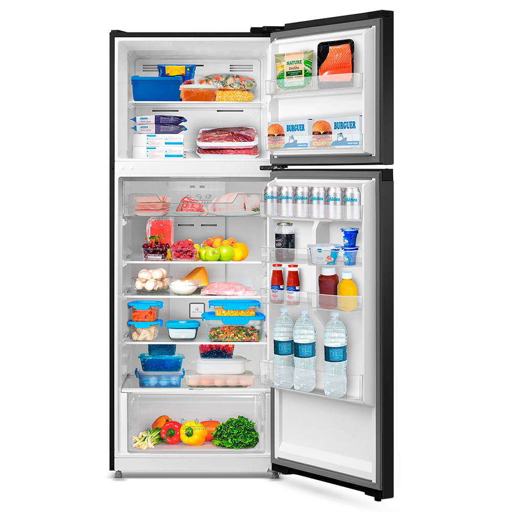 Geladeira Frost Free Duplex 463l Slim Cor Black Inox Midea Md-rt645mta281 - 127v