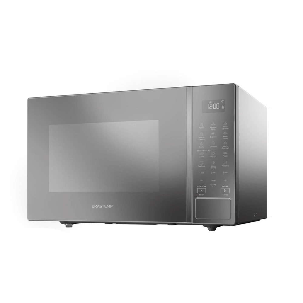 Micro-ondas Brastemp 32 Litros BMS46AR| Espelhado com Menu Gourmet, Inox