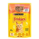 Ração Úmida Nestle Purina Gatos Friskies Salmão Ao Molho Sachê 85g