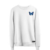 Blusão Moletom Borboleta Masculino E Feminino Personalizado Sem Capuz Gola Redonda