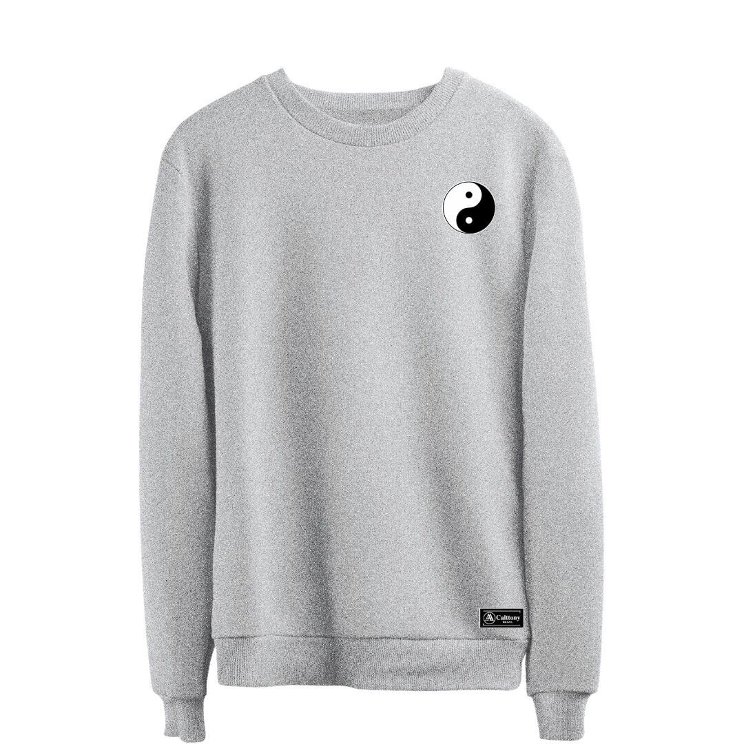 Blusão Moletom Yin Yang Masculino E Feminino Personalizado Sem Capuz Gola Redonda