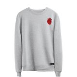 Blusão Moletom Coração Masculino E Feminino Personalizado Sem Capuz Gola Redonda