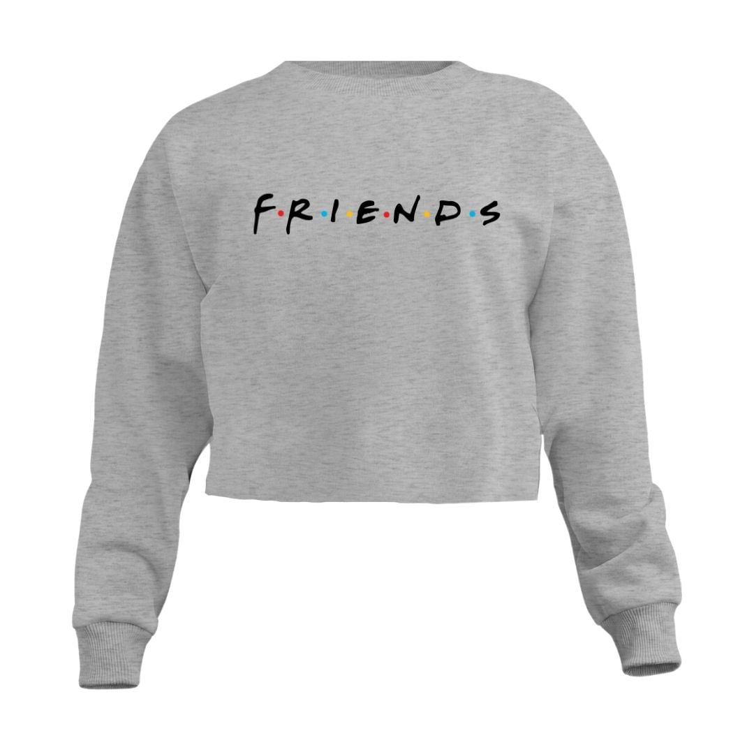 Blusa Cropped Moletom Friends Feminino Personalizado Com Cintura Descosturado