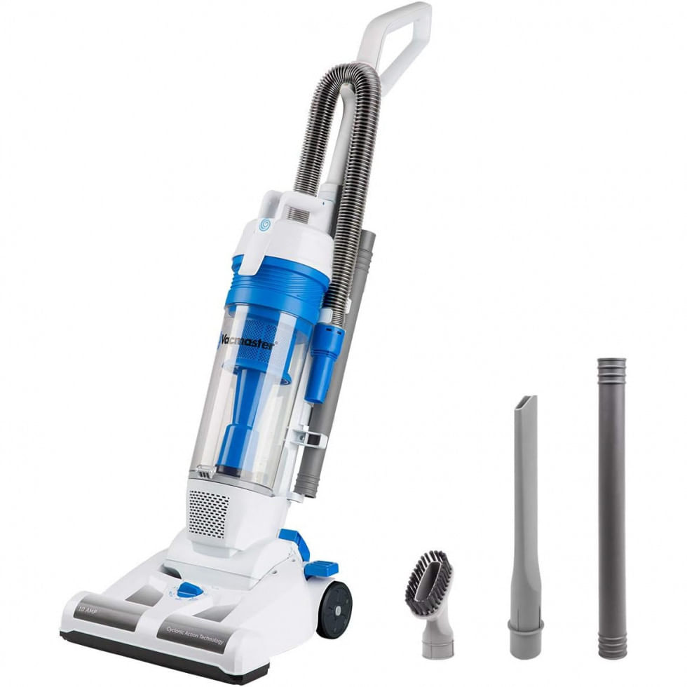 Aspirador De Pó Portátil Sem Saco Para Piso Duro E Pelos De Pet, 110v 600w, Vacmaster Uc0101, Branco E Azul