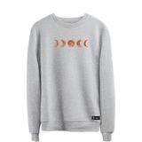 Blusão Moletom Fases Da Lua Masculino E Feminino Personalizado Sem Capuz Gola Redonda