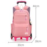 Mochila Escolar Com Rodinhas Infantil - Rosa