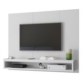 Painel Cissa Tv 32 36 39 40 42 46 47 50 Polegadas Prateleira Inferior Nicho Decorativo Suspenso Quarto Sala - Branco - RPM Móveis