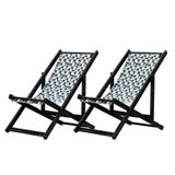 Kit 2 Espreguiçadeiras Dobrável Black Sb-triang Preto