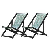 Kit 2 Espreguiçadeiras Dobrável Black Sb-triang Azul