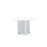 Mesa Para Escritório De Reunião Redonda Maxxi Mx1000 Pandin Móveis Branco