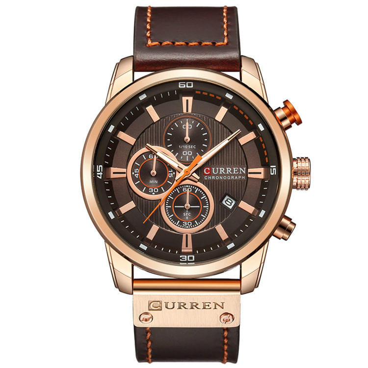 Relógio Masculino Curren Technos 8291 Marrom