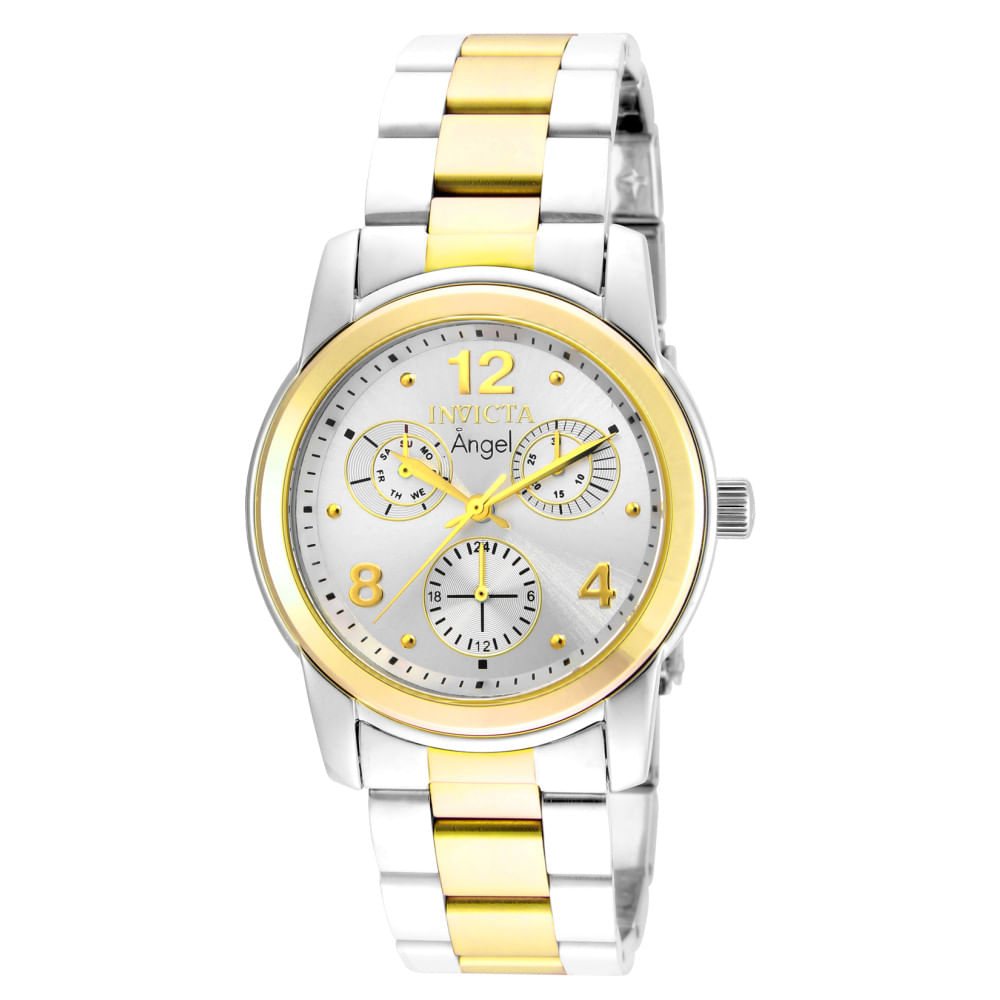 Relógio Feminino Angel, Invicta 21688, Prata E Dourado